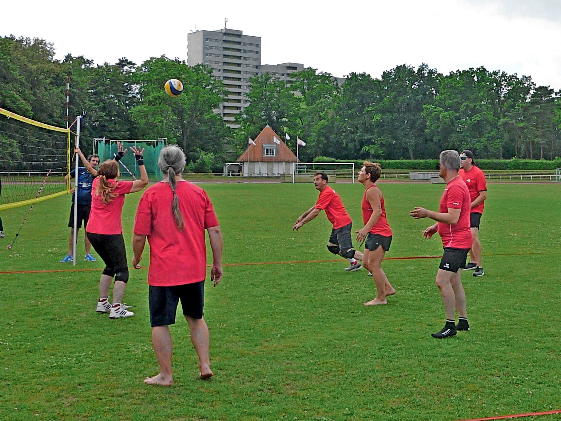 auf schlüpfrigem Rasen